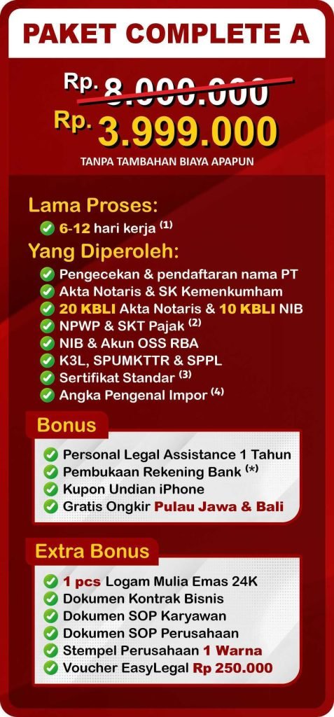Biaya Pendirian Perseroan Terbatas