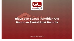 biaya dan syarat pendirian CV